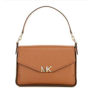 NWT Michael Kors Sylvia Luggage Leather Medium Convertible Flap Shoulderbag